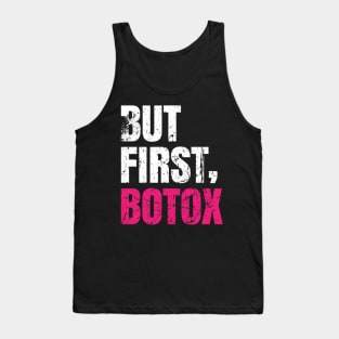 But first, botox! Vintage Distressed pink Tank Top